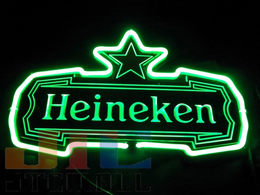 新品】Heineken ハイネケン スター 特大 3D ネオン看板 緑ネオン管