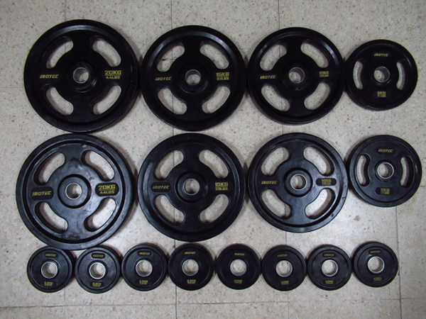 IROTECオリンピックラバープレート20kg セット② アイロテック(IROTEC