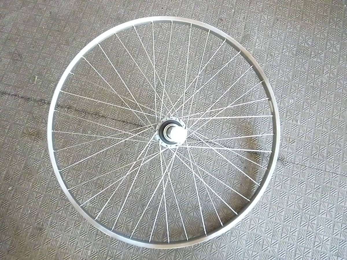 新品】27インチ内装5段変速 完組リヤホイール 空気ミハル君付