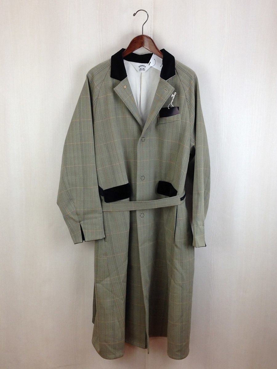 SUNSEA 18AW Pollys Tweed Check Coat 割引 SUNSEA サンシー 18AW