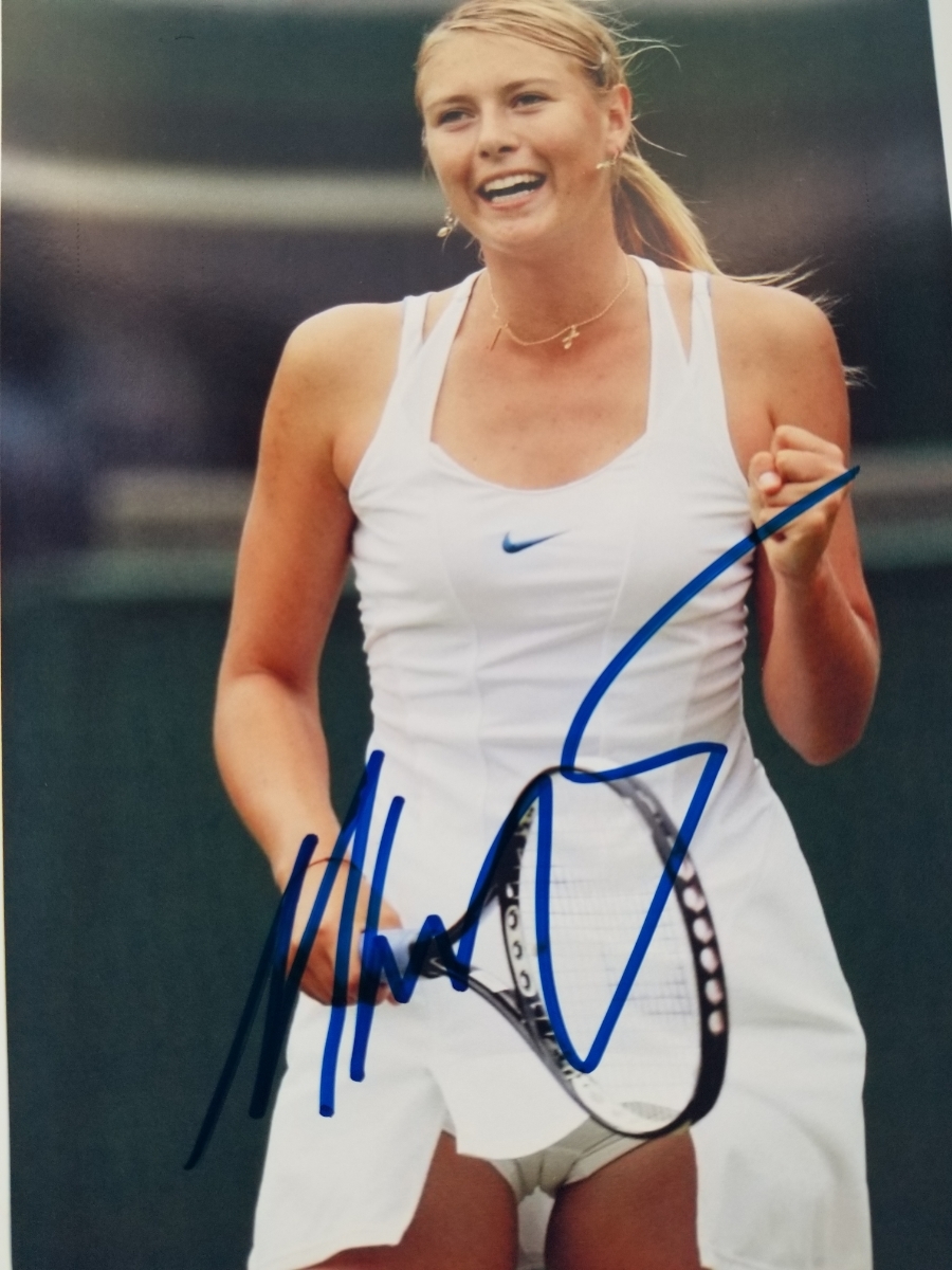 女子テニスチャンプ マリア・シャラポワ 直筆サイン入りフォト ケース