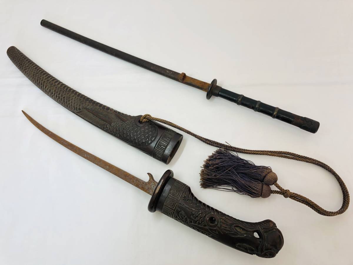 Y*o様 骨董 古美術 武具 兜割り かぶと割り 朱黒塗拵 無銘 Y*o様 骨董