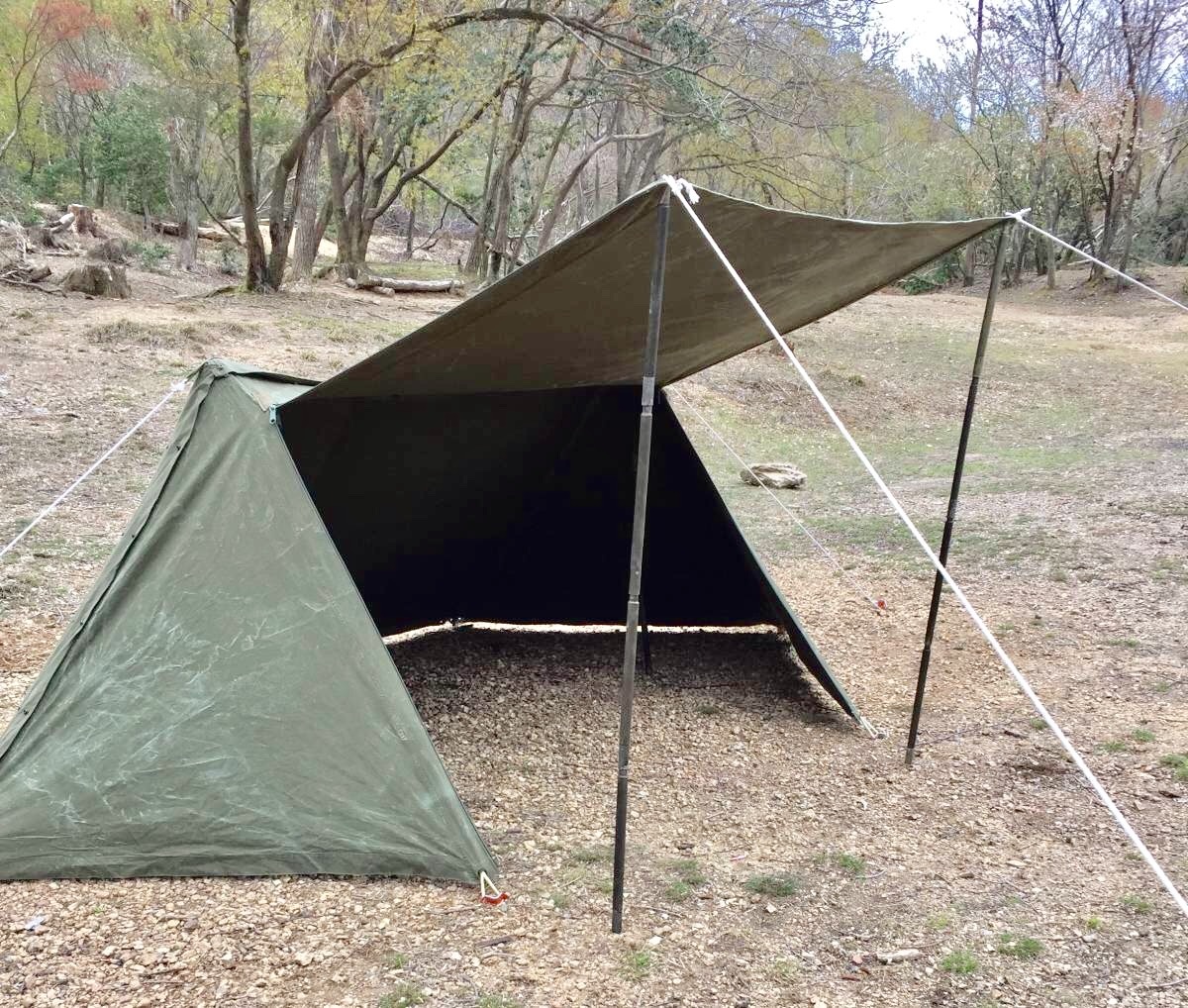 03年製 USパップテント ジッパー加工済み 2枚組 軍幕 極美品