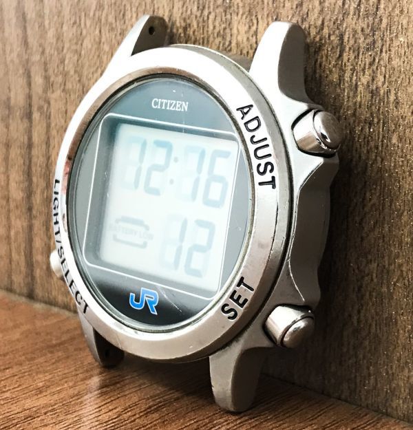 鉄道時計 シチズンデジタル腕時計 JR西日本 乗務員支給品(正常稼動品
