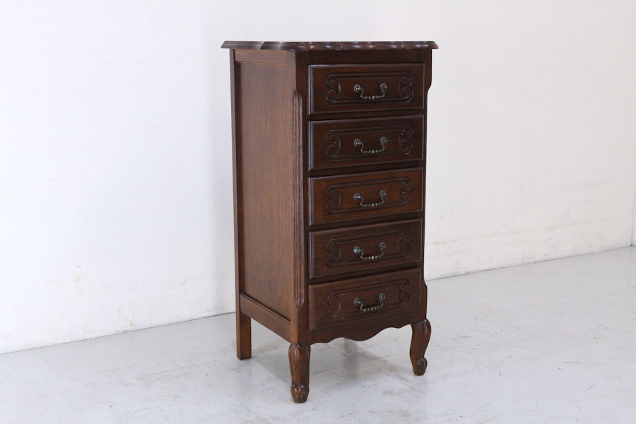 ☆三越家具 Brugge ブルージュ☆オーク材 猫脚 サイドチェスト 5段