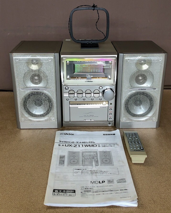 マイクロコンポ Victor CA-UXQM3-W スピーカーセット マイクロコンポ