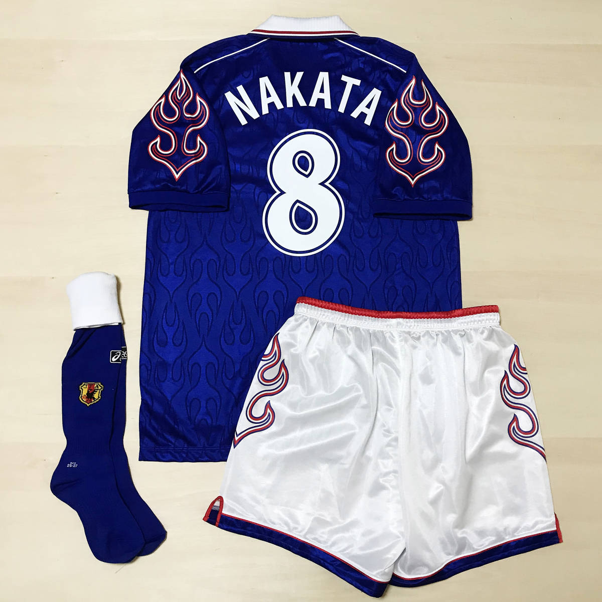 asics 日本代表 サッカーユニフォーム 番号8 中田英寿 Lサイズ asics