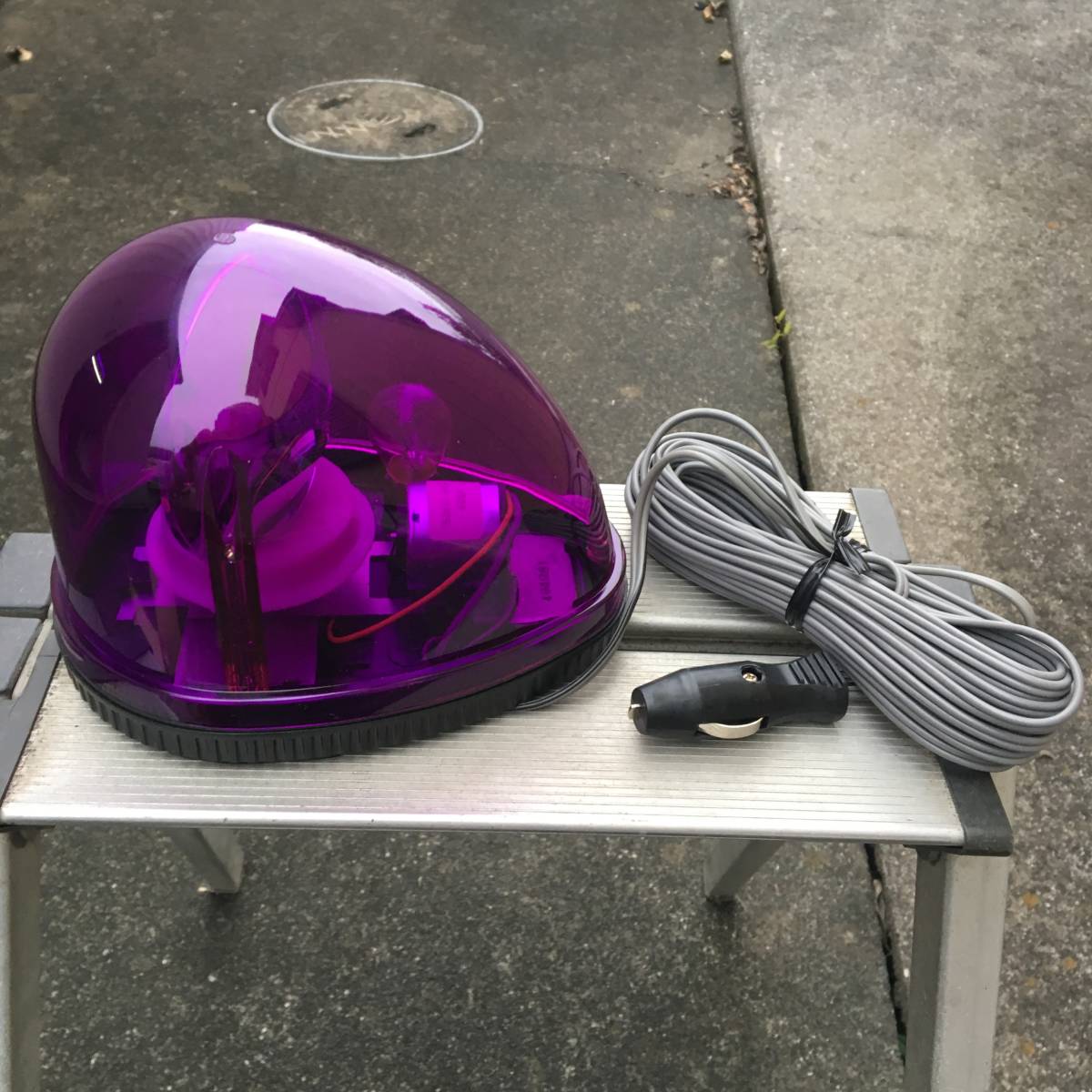 新品 パトライト フラッシュボール 紫 KW-12 停止表示灯 当時物 新品未