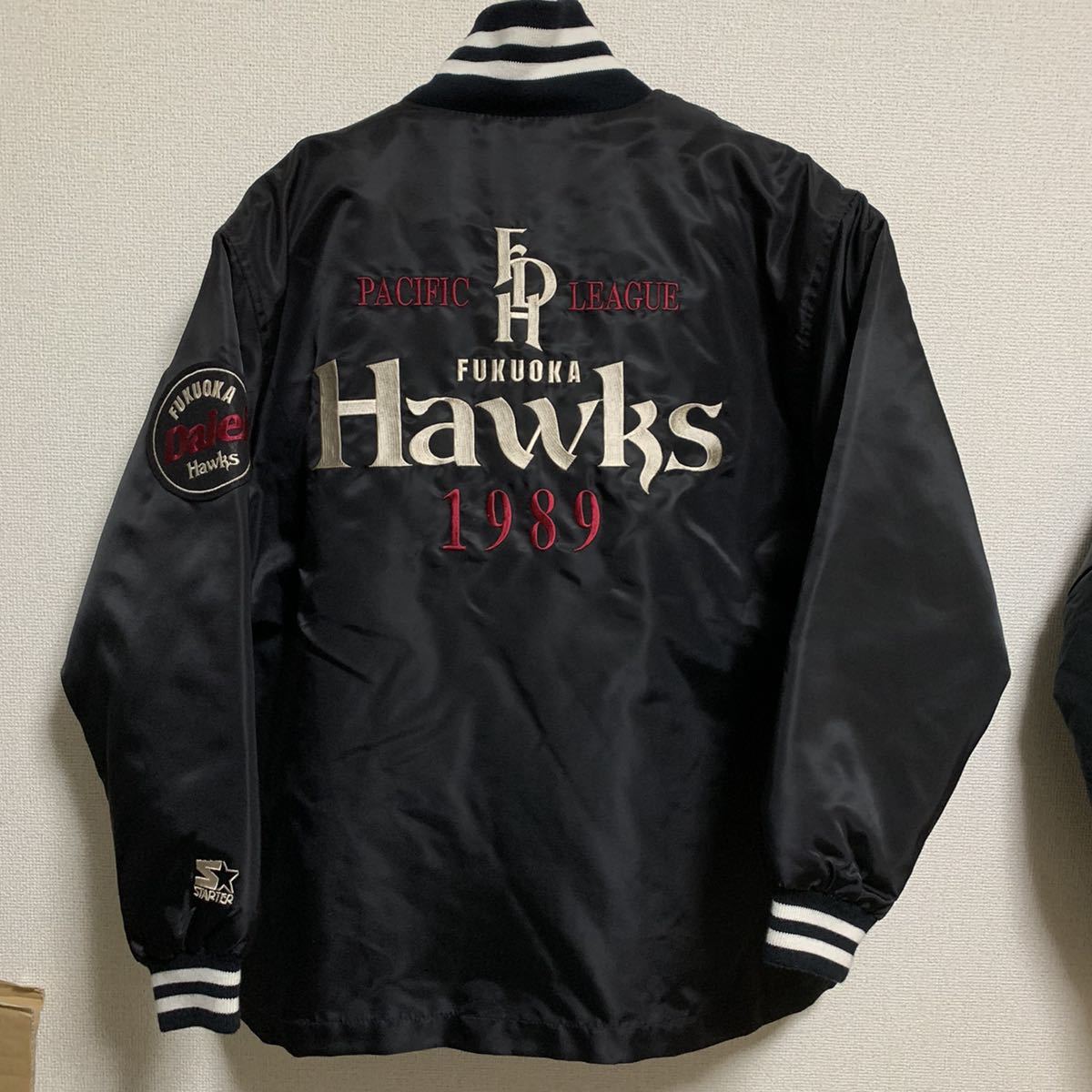 希少 STARTERスタジャン レザー福岡ダイエーホークス野球1989
