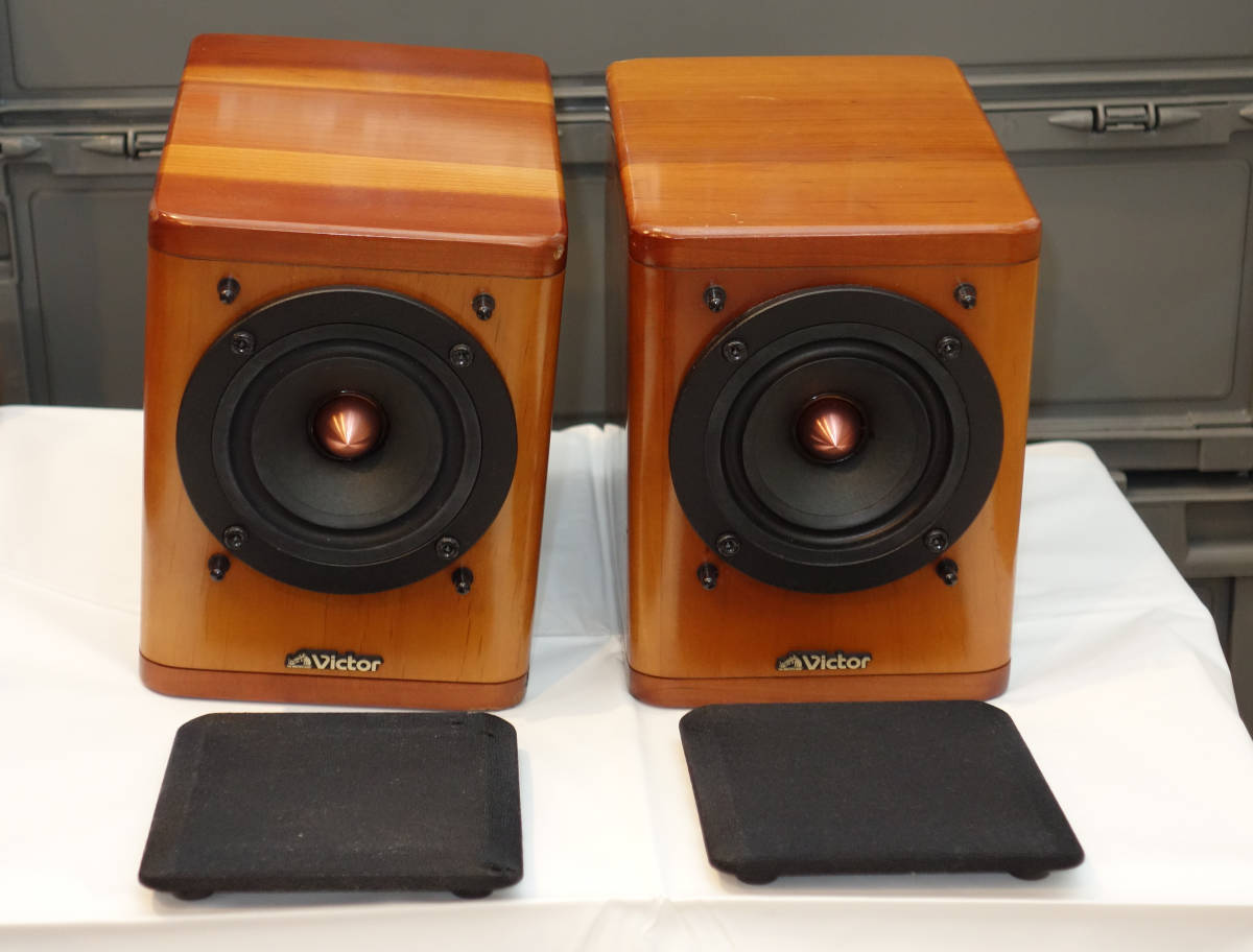☆Victor/ビクター ペアスピーカー SP-FS1/ブラウン/木目調/SPケーブル