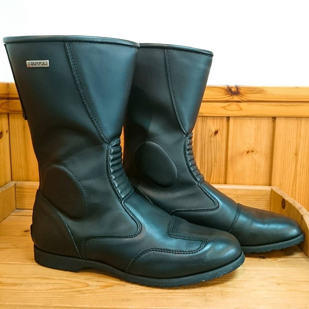 南海部品] NANKAI バイク用 ツアラーブーツ 特攻ブーツ ブラック NTB