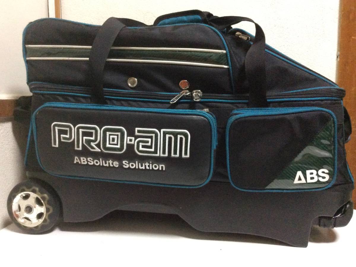 ABSブランドの「PRO-am」ボウリングバッグ（キャスター付き） ABS PRO