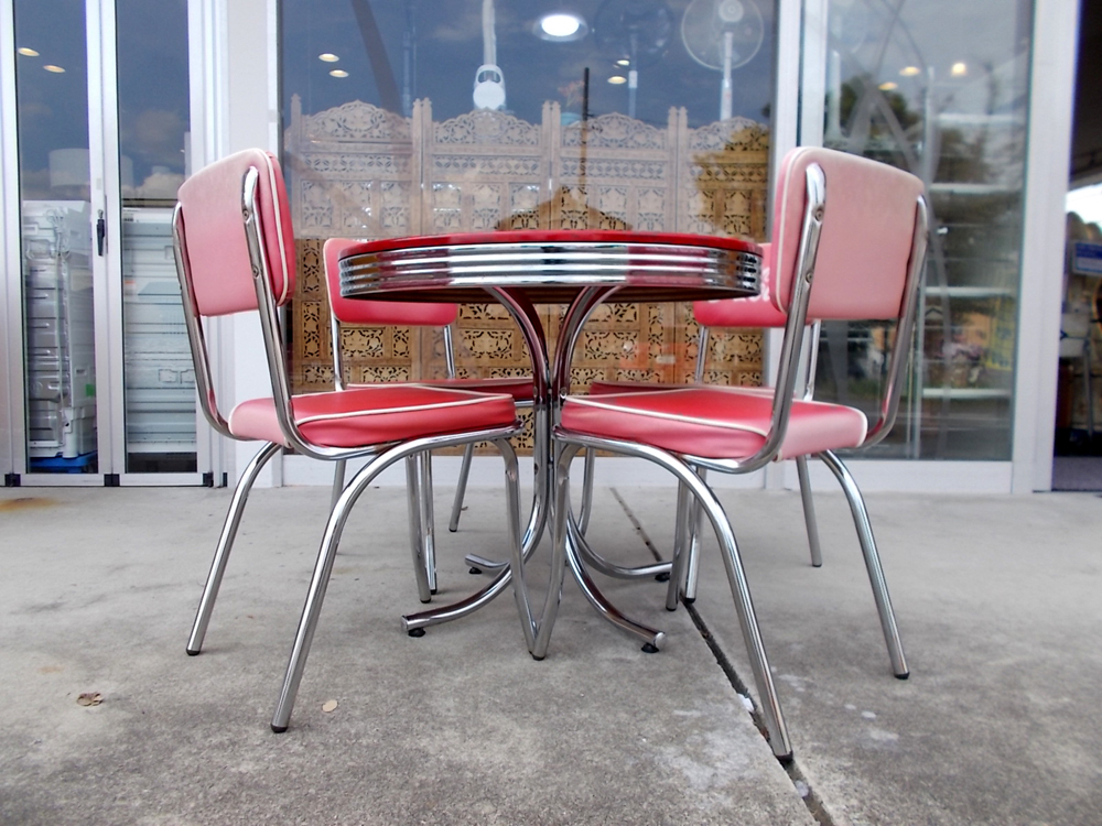 コカ・コーラ ローテーブル＆チェア フルセット (5点セット) ダイナー