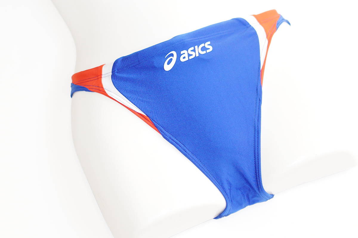 アシックス 競泳水着（競パン） AM3067 黒/オレンジ/青 アシックス