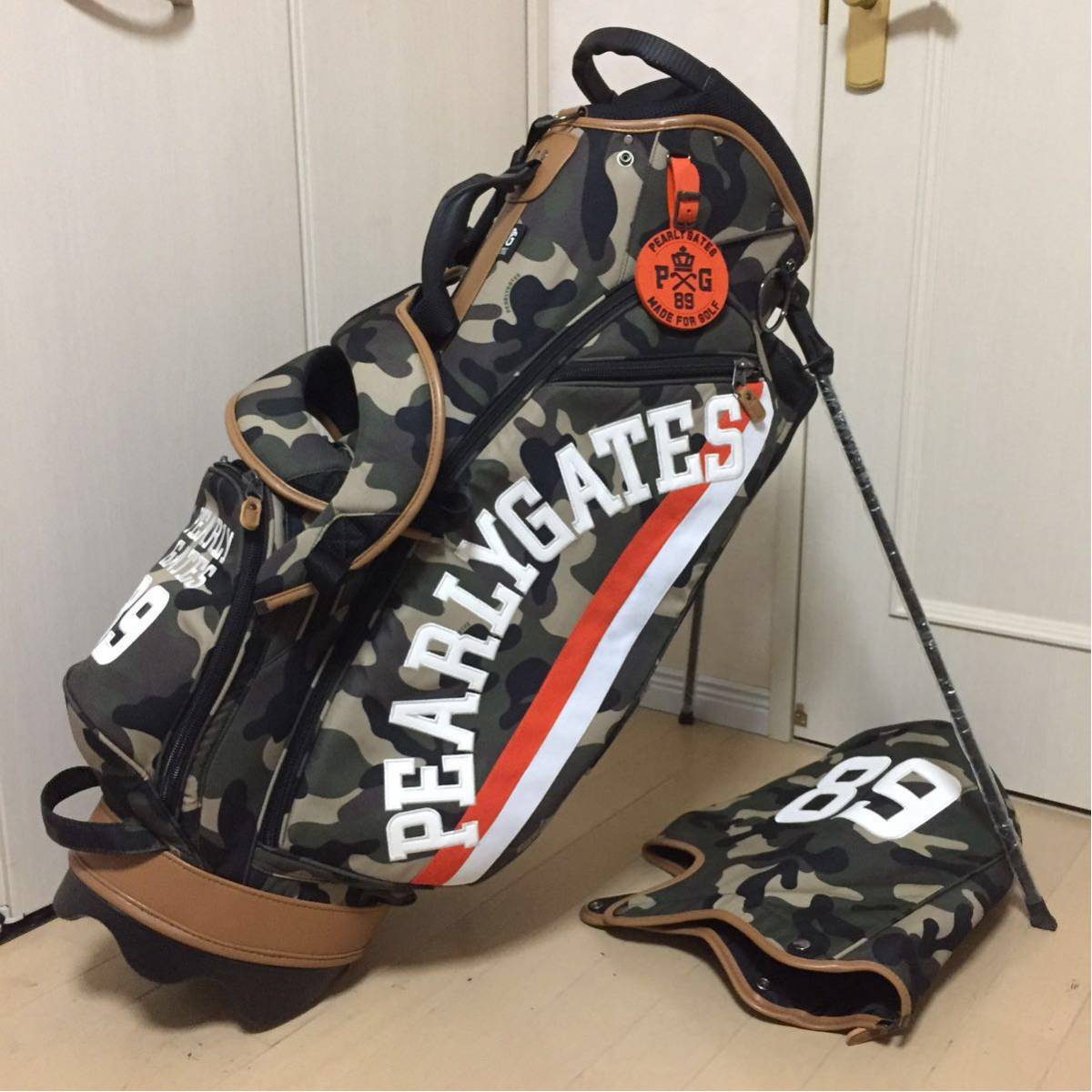 レア パーリーゲイツ 限定版 カモフラ 迷彩 キャディバッグ スタンド