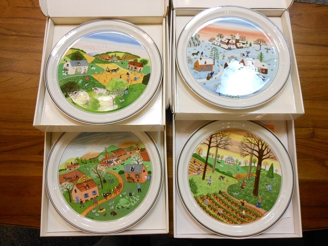 〓廃盤品 Villeroy&Boch ビレロイボッホ 絵皿 Naif ナイフシリーズ