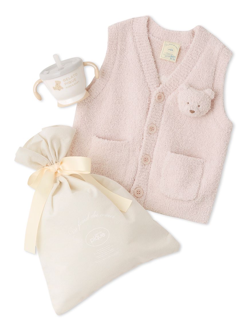 ラッピング済み】【BABY】パウダーベアベスト＆コップdeマグSET