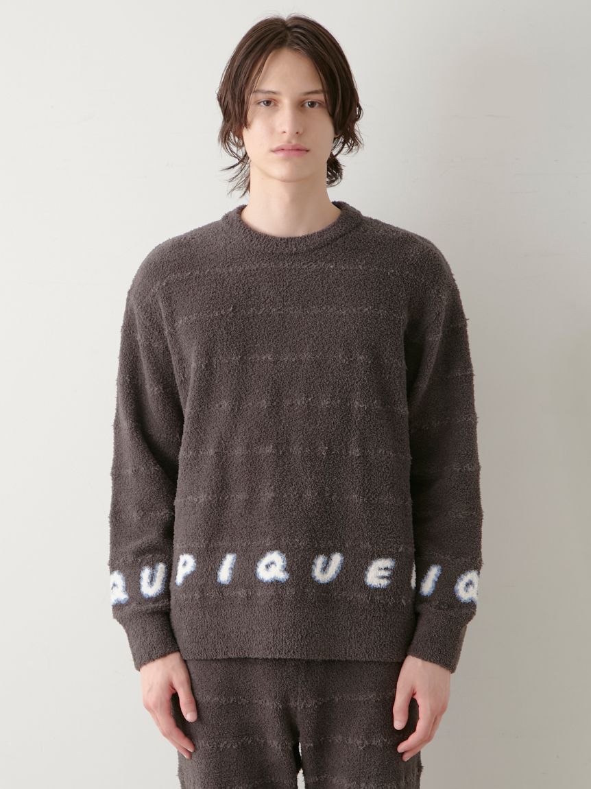 HOMME】ベビモコピケロゴジャガードプルオーバー(ニットプルオーバー