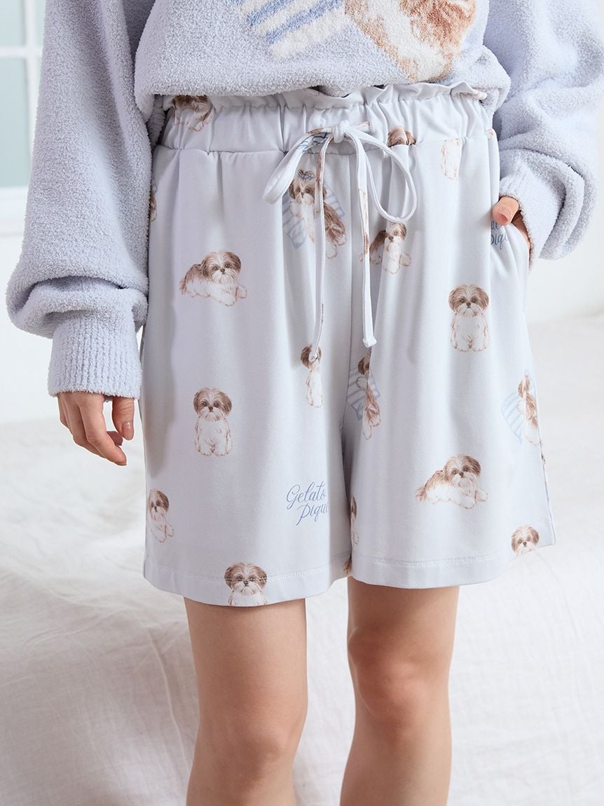 シーズー柄ショートパンツ(ショートパンツ)｜ルームウェア・パジャマ