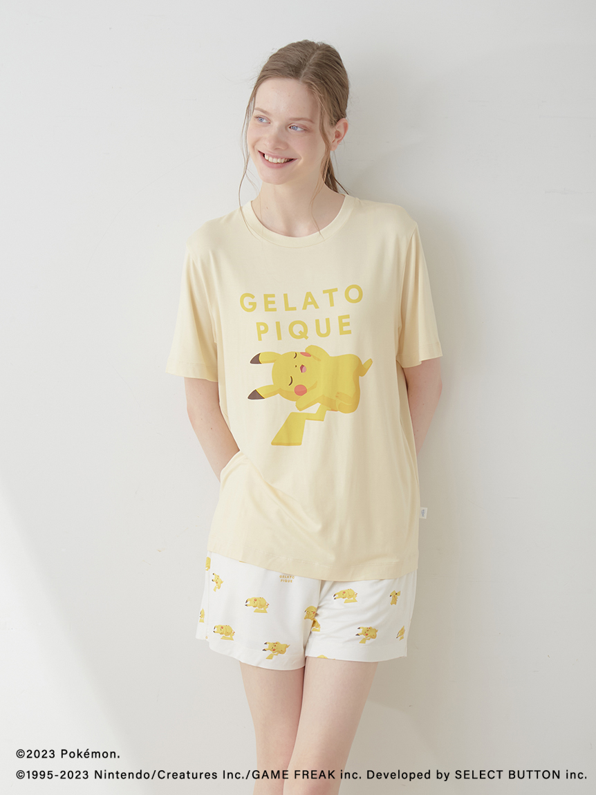 ポケモンスリープ】接触冷感プリントTシャツ＆ショートパンツセット