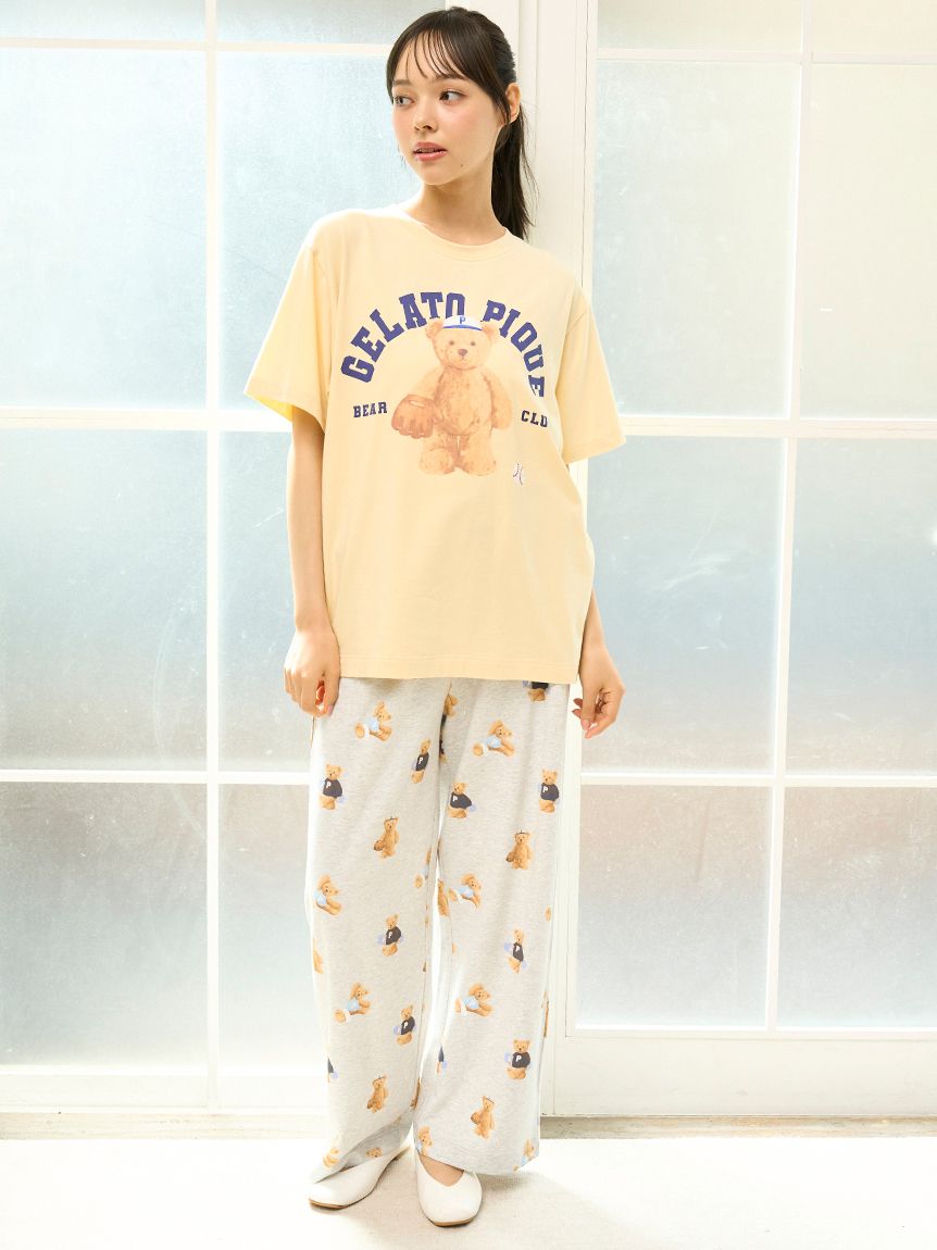 ONLINE限定】スポーティーベアワンポイントTシャツ＆総柄ロングパンツ