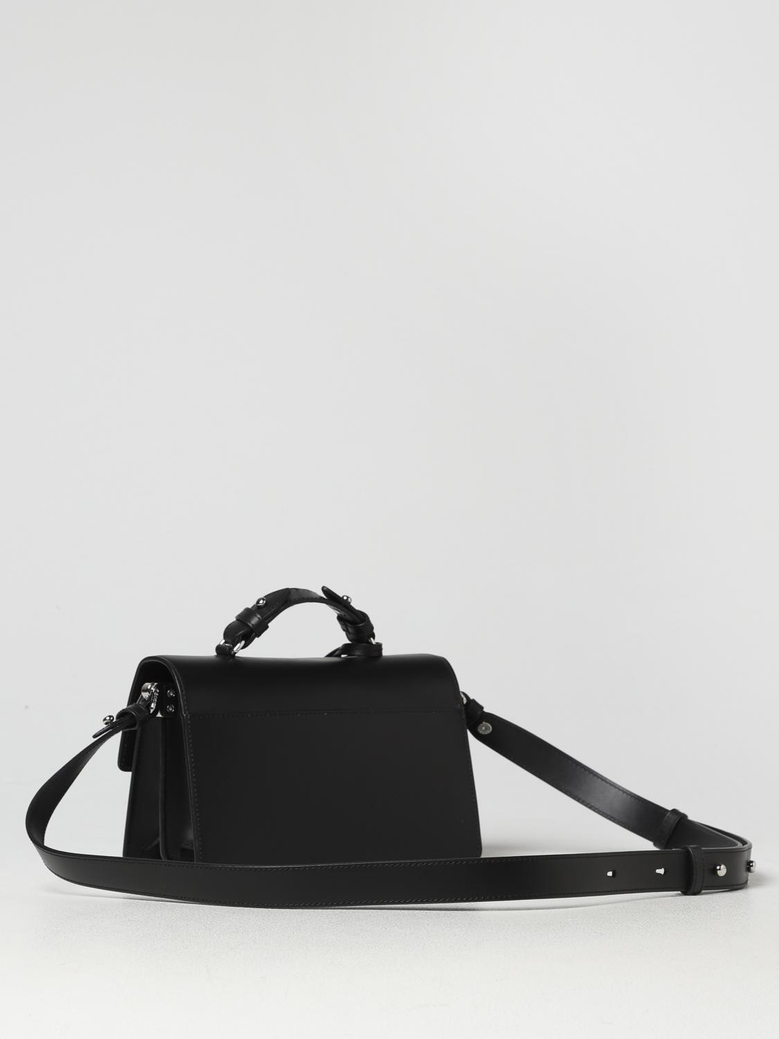 Kenzo Rue Vivienne leather bag with embossed logo - Black