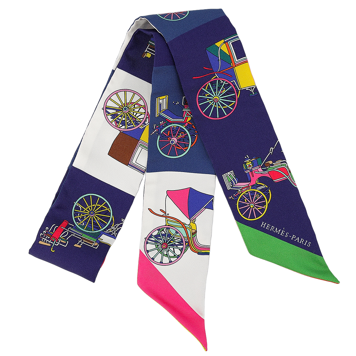 ランク N 新品 HERMÈS エルメス ツイリー 鐙リミックス パープル