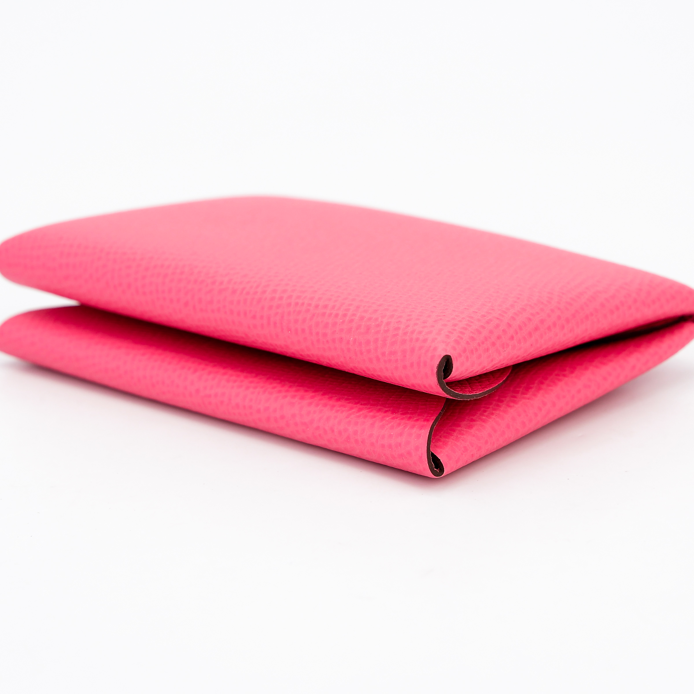 Brand New ( Rank N ) HERMÈS Calvi Duo card holder Rose Azalee (8W