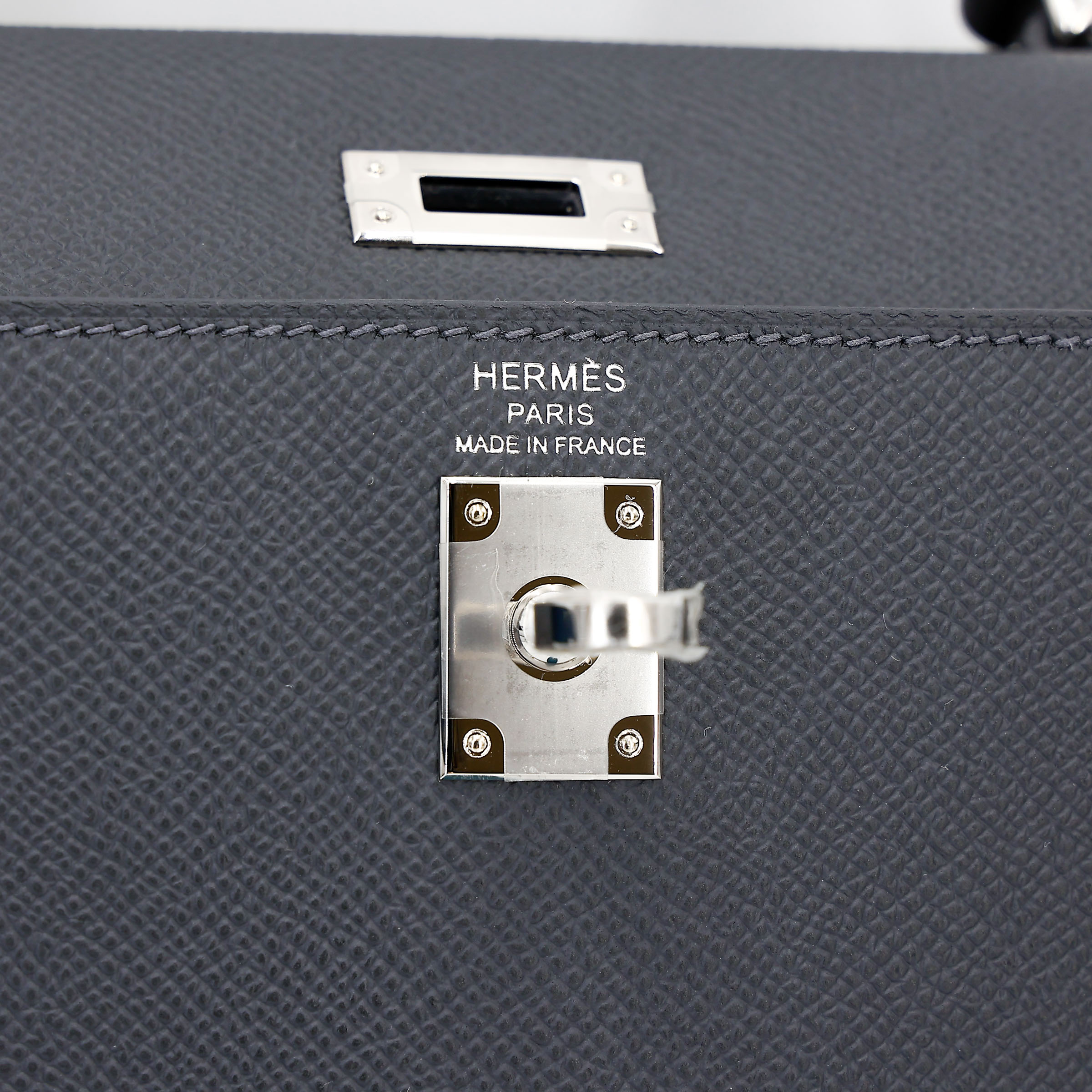 Brand New ( Rank N ) HERMÈS Kelly 25 Sellier Ardoise (85) Deep