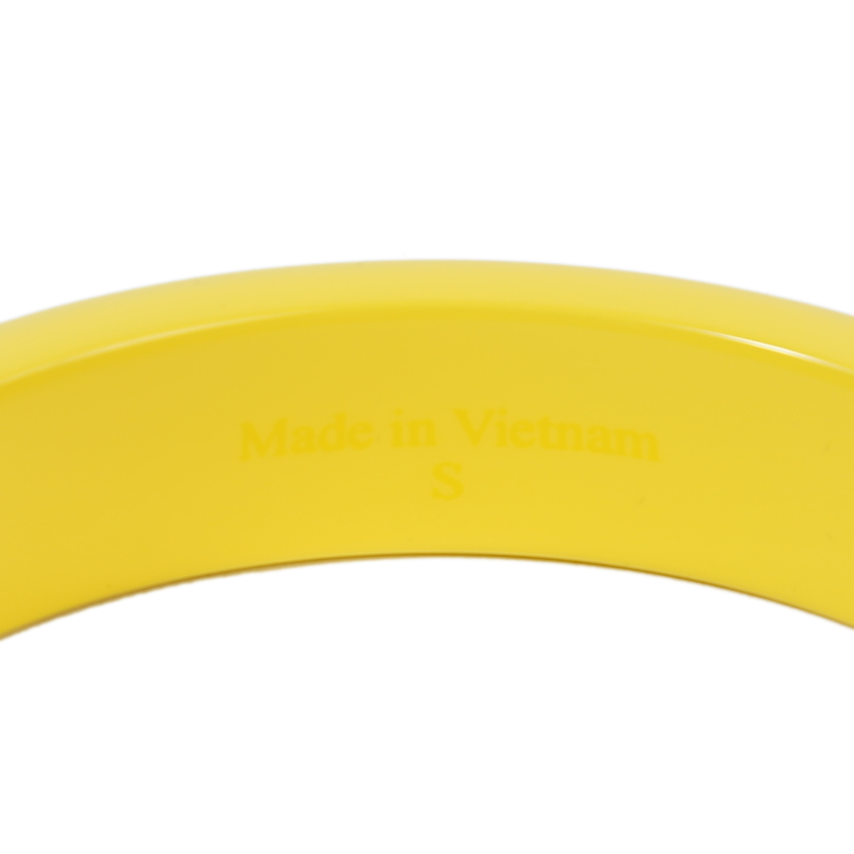 HERMÈS エルメス バイアスH ラッカーウッド イエロー バングル 木材