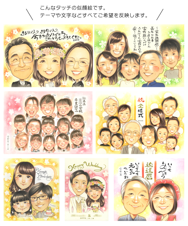 華やか可愛い似顔絵ウェルカムボード 結婚式を彩る特別な贈り物 結婚式