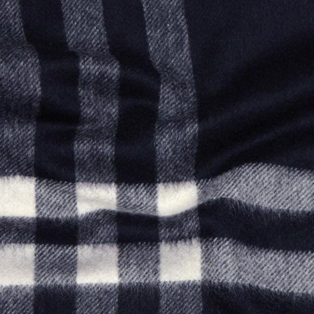 バーバリー BURBERRY マフラー ネイビー チェック カシミア レディース