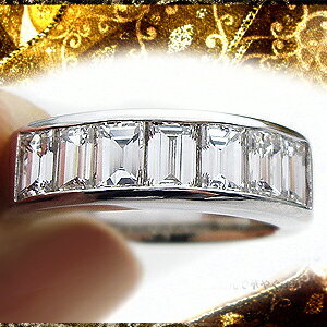 K18YG/PG/WG【1.80ct】エメラルドカットダイヤモンドリング 指輪