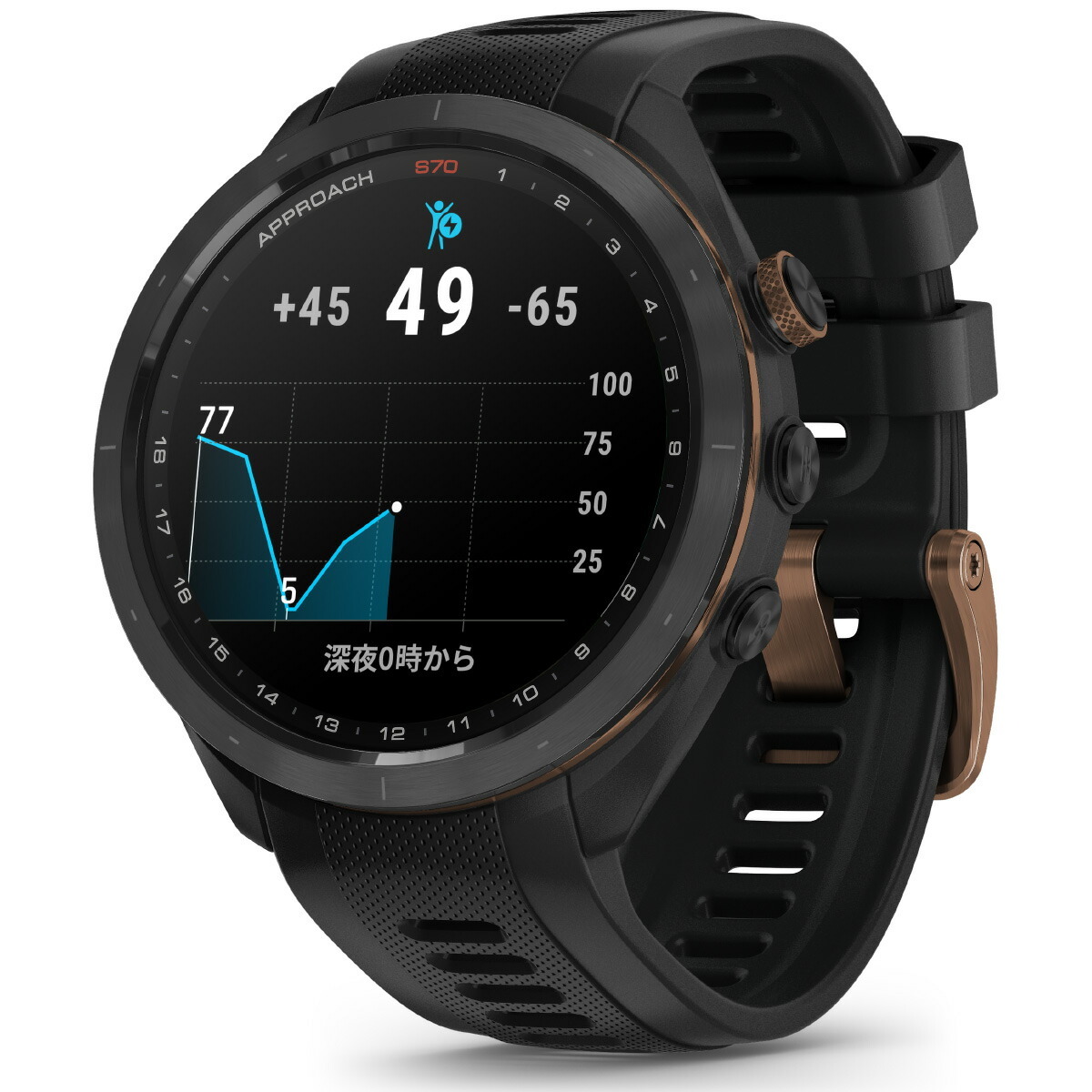 ガーミン GARMIN Approach S70 アプローチ S70 47mm ブラック ブロンズ
