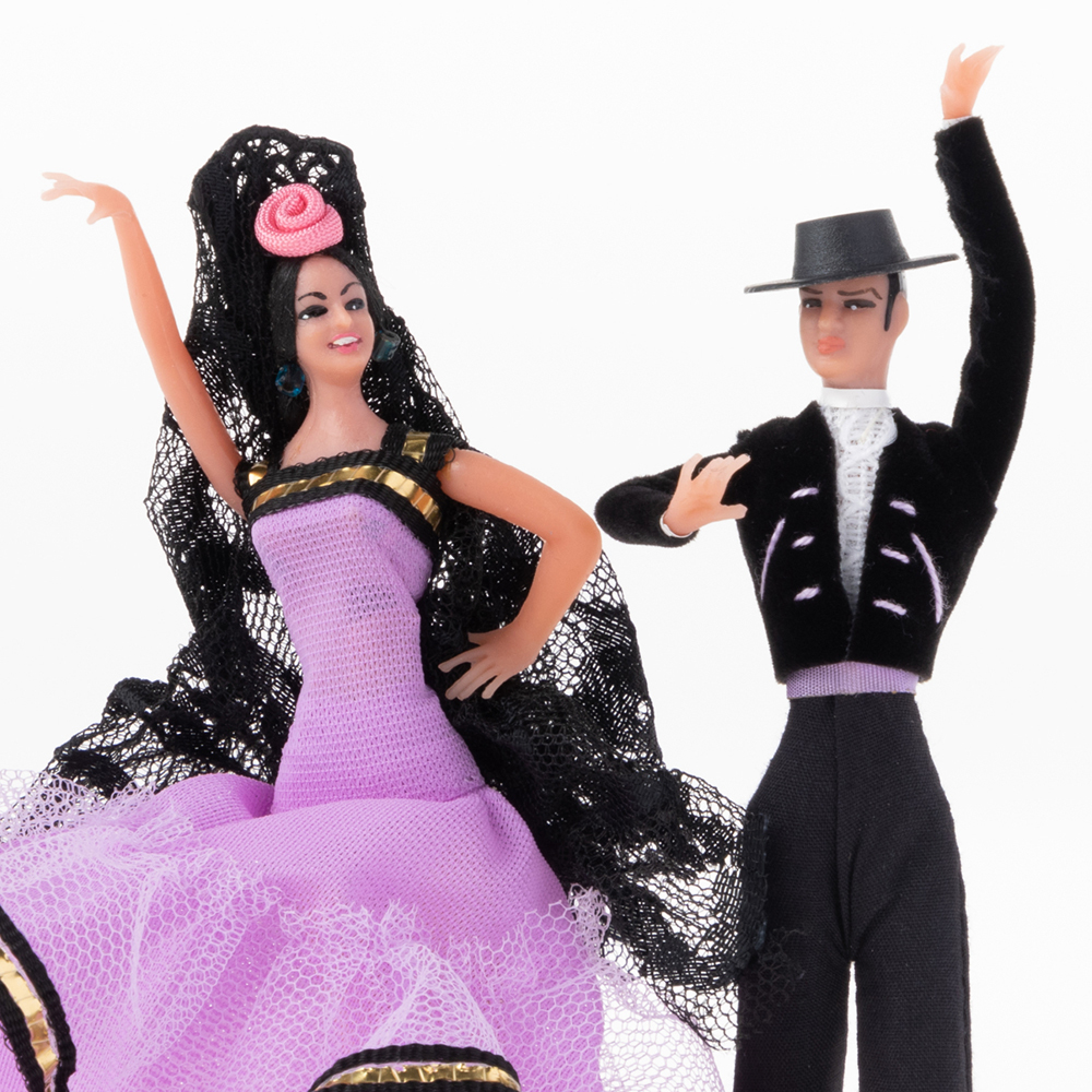 スペイン製 フラメンコドール バイオレット 紫 フラメンコ衣装 ペア