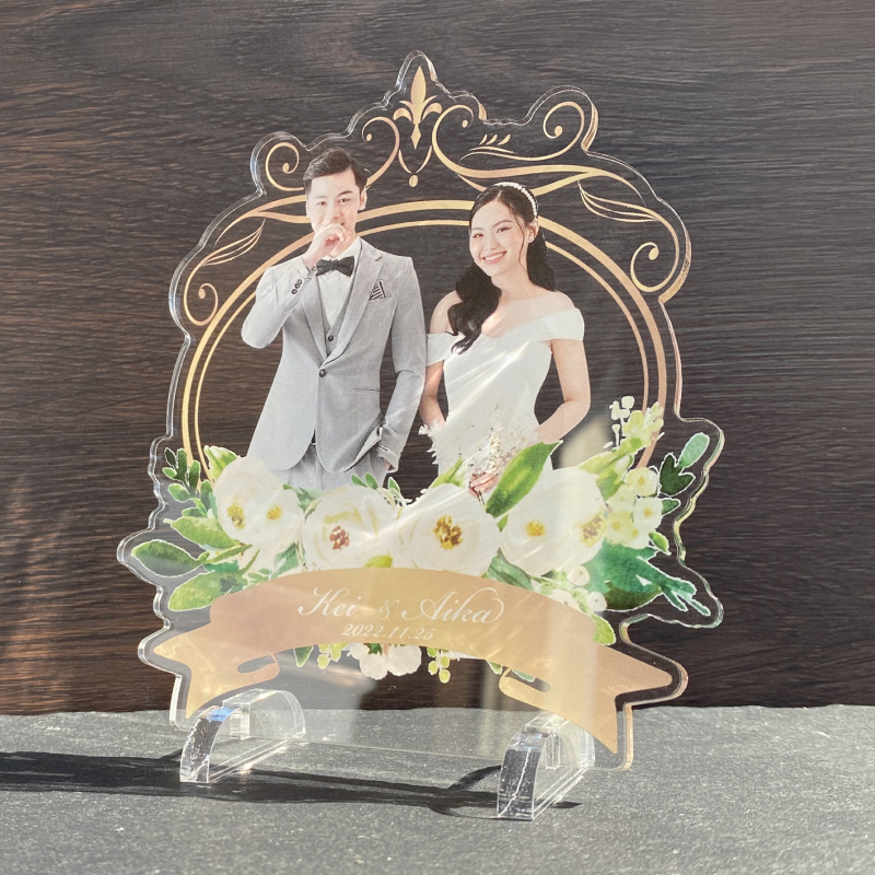 ウェディングフォトフレーム ホワイトローズ 】 結婚証明書 結婚式
