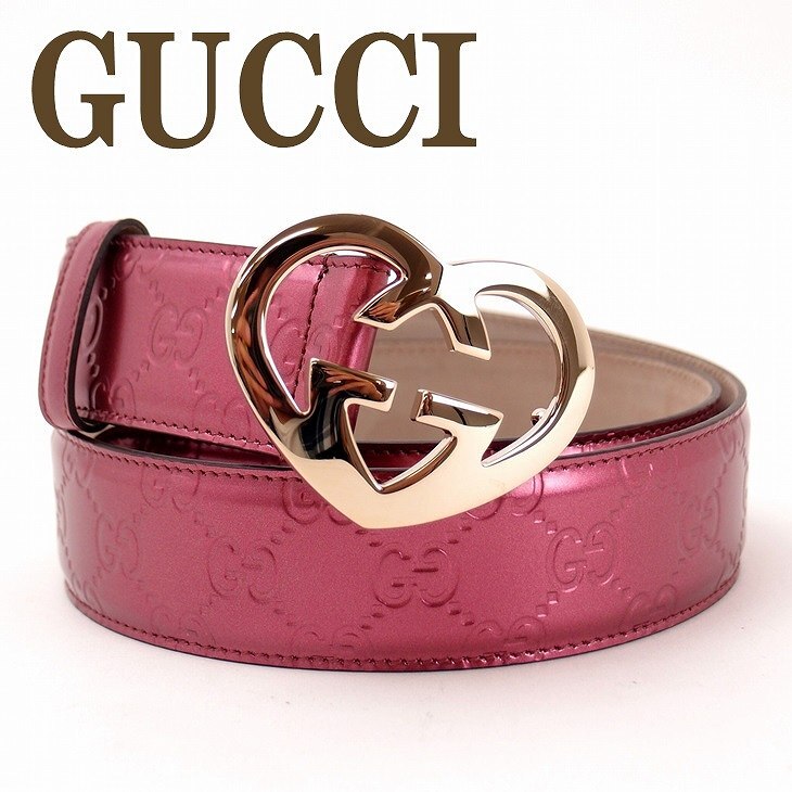 グッチ ベルト レディース GUCCI グッチシマ ハート GG バックル