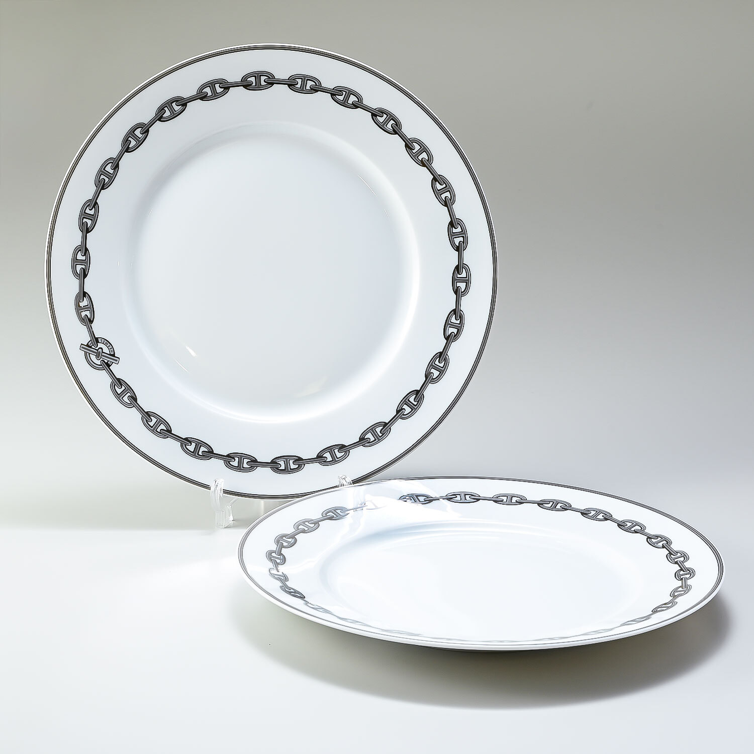 エルメス 食器 HERMES シェーヌダンクルプラチナ 004101P2 27cm