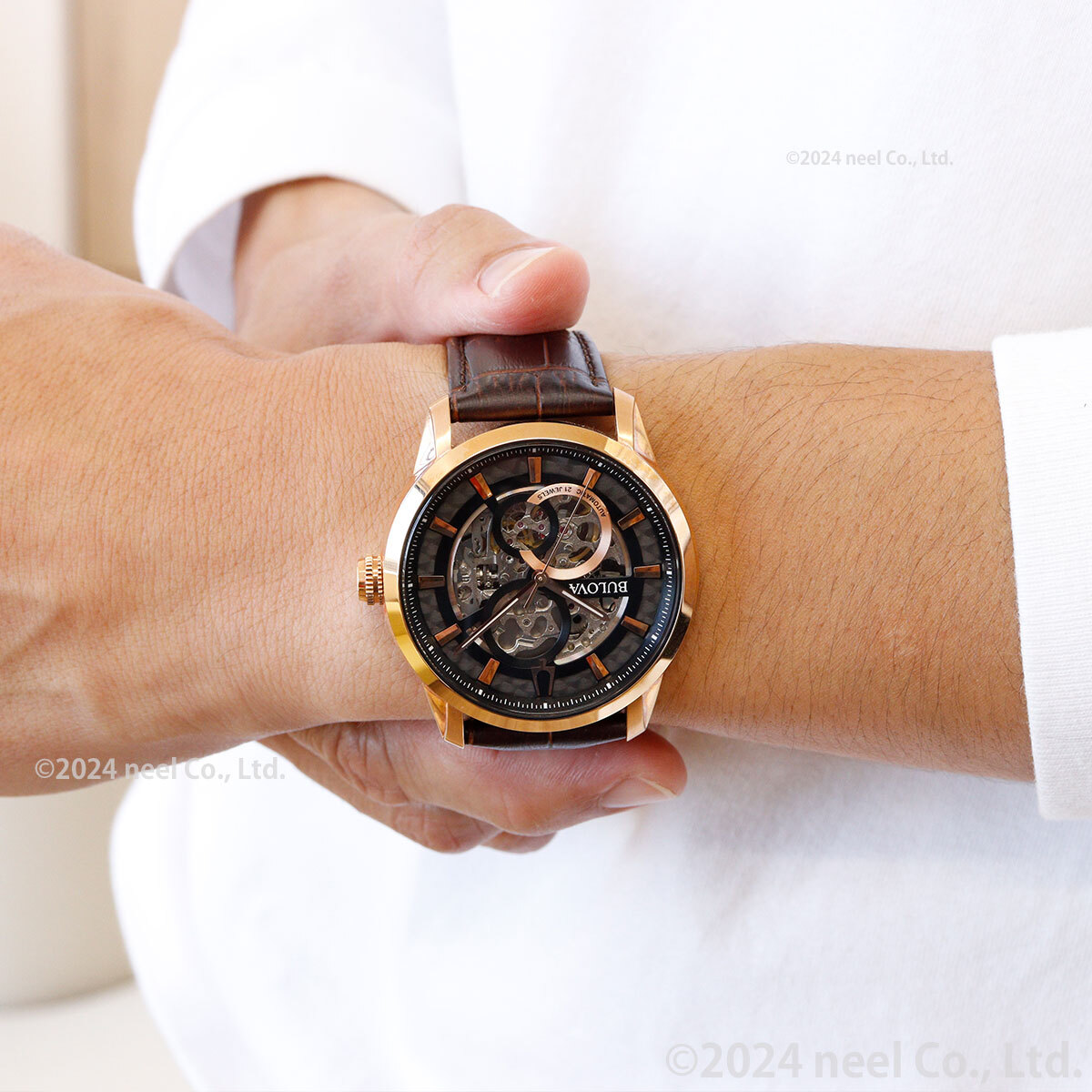 ブローバ BULOVA 腕時計 メンズ 自動巻き メカニカル スケルトン