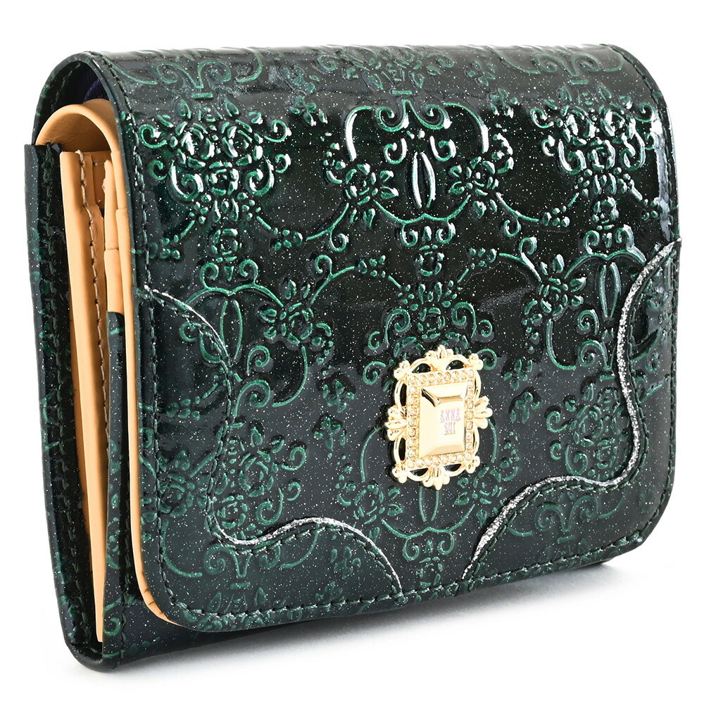 アナスイ 財布 二つ折り財布 緑(グリーン) ANNA SUI 316904-70 k