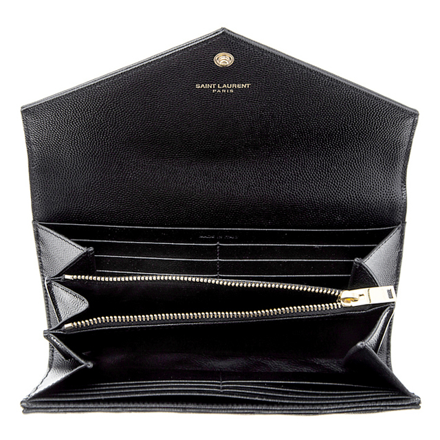 Saint Laurent ブラック キルティング長財布 新品Yves Saint Laurent