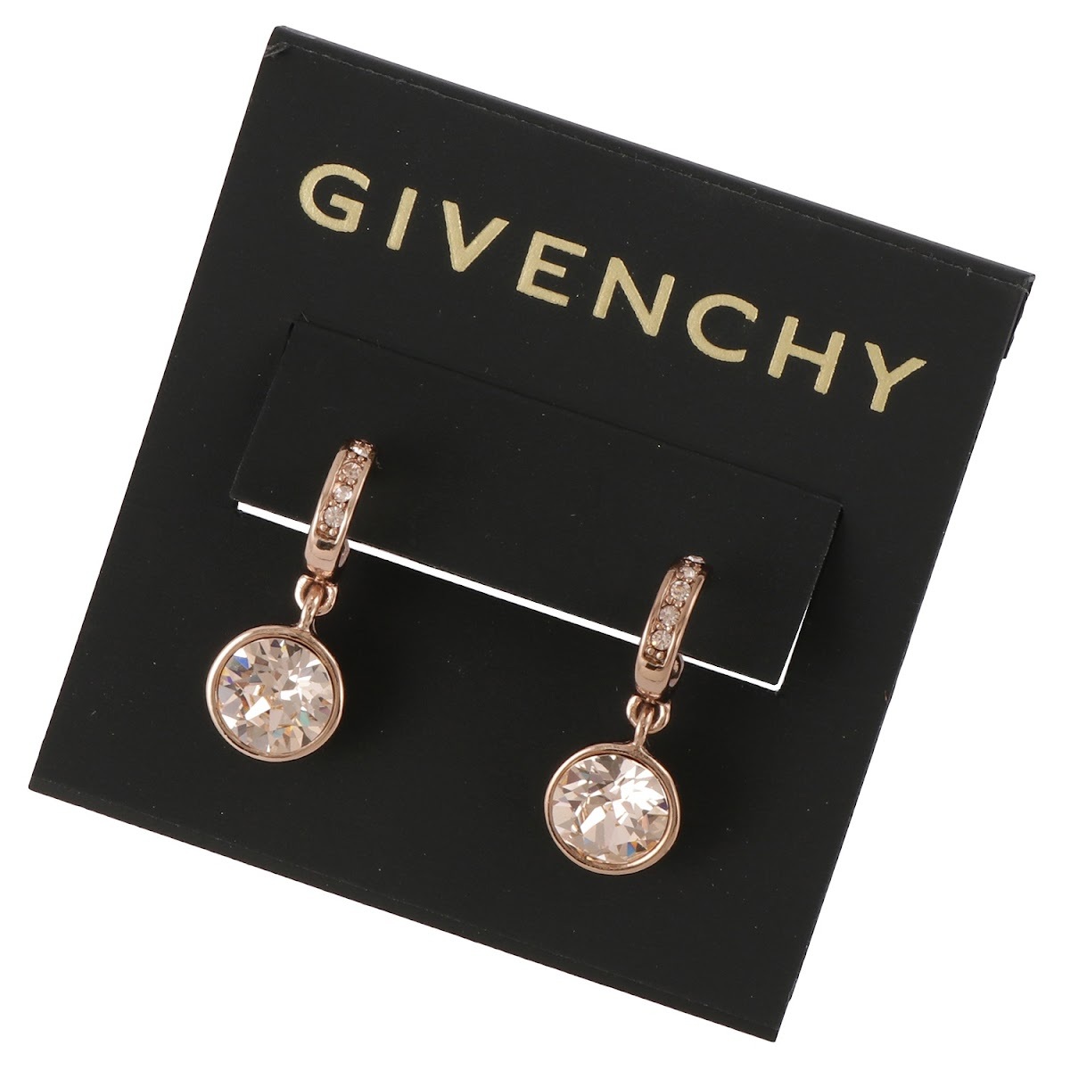 ジバンシィ GIVENCHY 1081159-3 クリスタル ドロップ ピアス ローズ