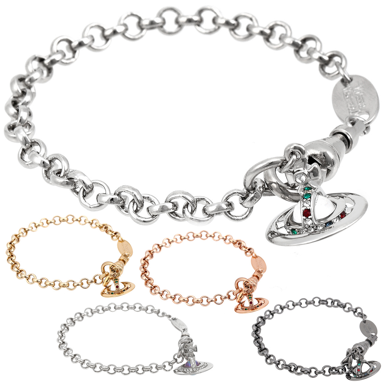 Vivianne Westwood ミニバスオーブブレスレット ピンクゴールド