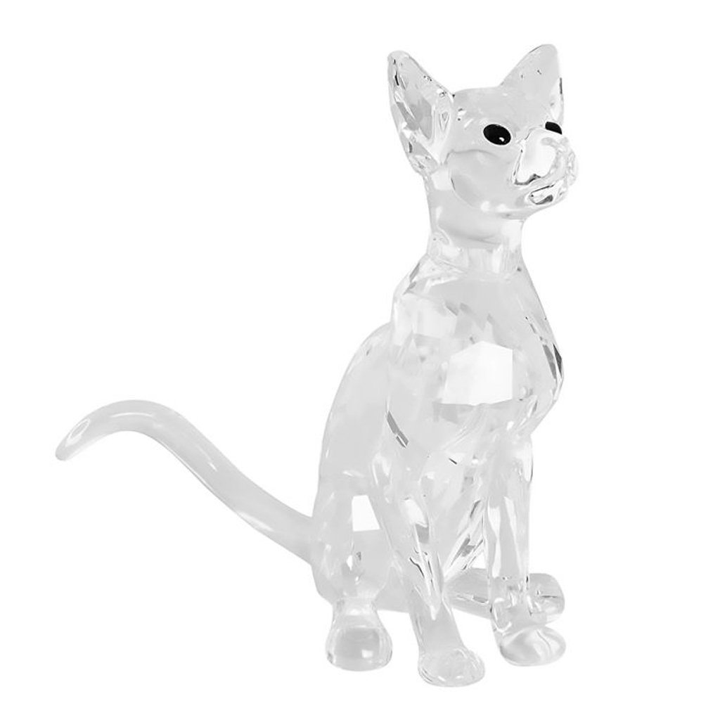 スワロフスキー SWAROVSKI クリスタルフィギュア シャム猫 ネコ