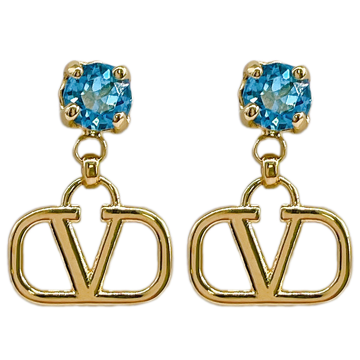 ヴァレンティノ VALENTINO Vロゴ シグネチャー メタル クリスタル