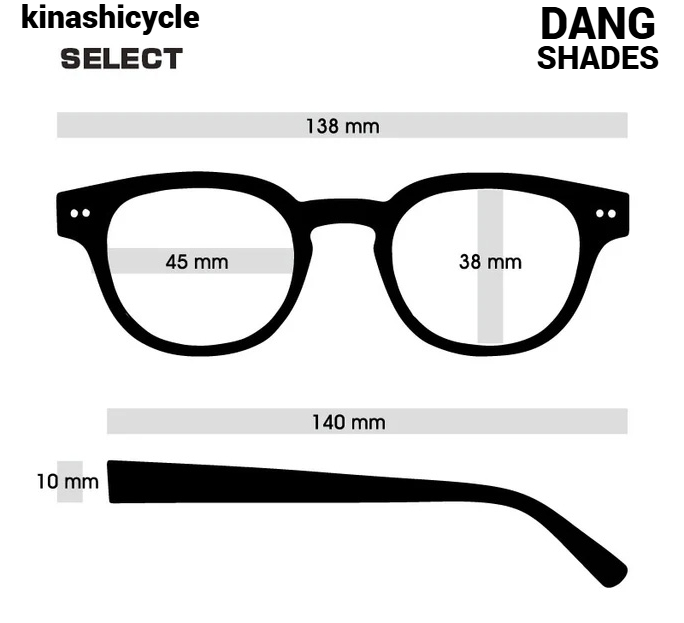 kinashicycle 偏光サングラス(DANG SHADES×木梨サイクル) Blue 木梨