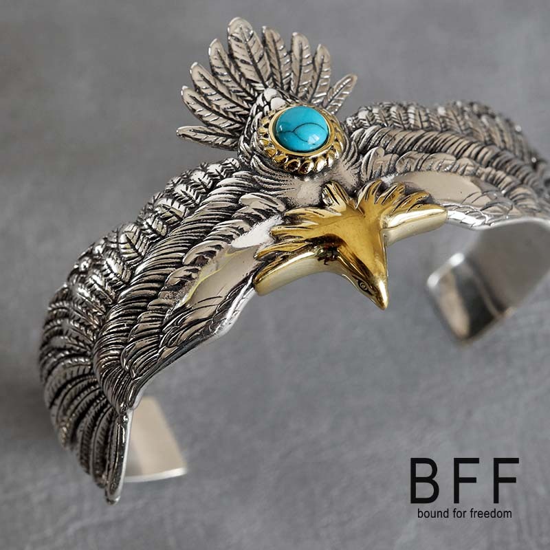 BFF ブランド イーグルバングル ターコイズ シルバー925 ネイティブ