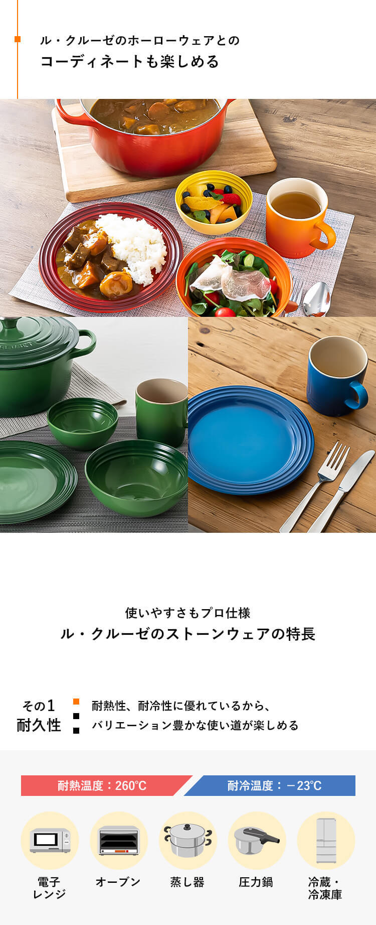 Le Creuset(ル・クルーゼ) プレート皿 22cm 並行輸入品 北欧風 食器