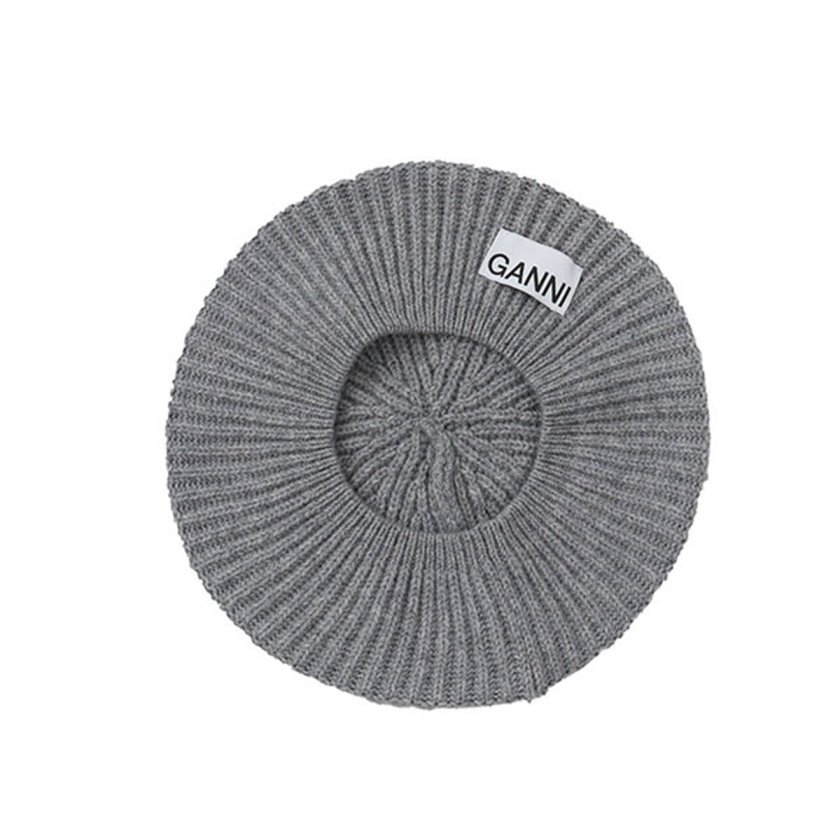 ガニー GANNI ベレー帽 帽子 A4430 5789 921 STRUCTURED RIB BERET