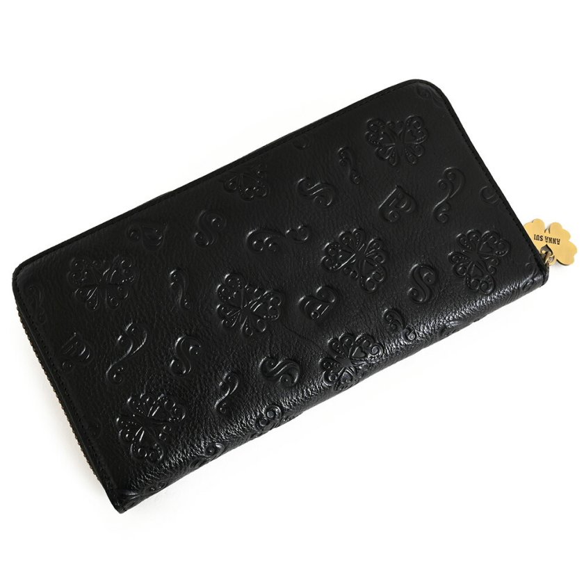 アナスイ 財布 長財布 ラウンドファスナー 黒(ブラック) ANNA SUI